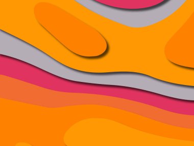 kağıt ile 3D arka plan şekilleri kesim. Soyut kağıt kitap kapağı için şablon arka plan bölmek. Kağıt arka plan kes. Soyut gerçekçi kağıt dekorasyon tasarımı için