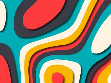 kağıt ile 3D arka plan şekilleri kesim. Soyut kağıt kitap kapağı için şablon arka plan bölmek. Kağıt arka plan kes. Soyut gerçekçi kağıt dekorasyon tasarımı için