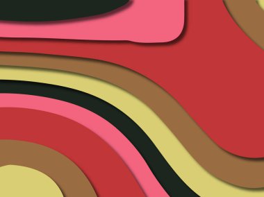 kağıt ile 3D arka plan şekilleri kesim. Soyut kağıt kitap kapağı için şablon arka plan bölmek. Kağıt arka plan kes. Soyut gerçekçi kağıt dekorasyon tasarımı için