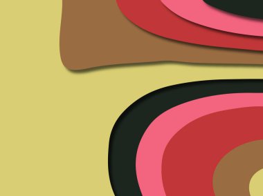 kağıt ile 3D arka plan şekilleri kesim. Soyut kağıt kitap kapağı için şablon arka plan bölmek. Kağıt arka plan kes. Soyut gerçekçi kağıt dekorasyon tasarımı için