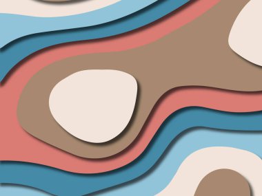 kağıt ile 3D arka plan şekilleri kesim. Soyut kağıt kitap kapağı için şablon arka plan bölmek. Kağıt arka plan kes. Soyut gerçekçi kağıt dekorasyon tasarımı için