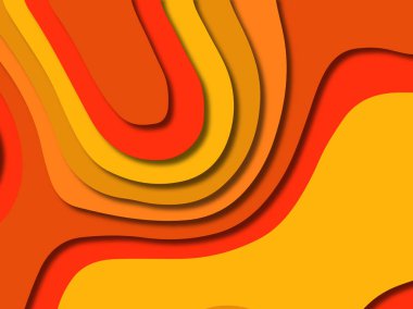 kağıt ile 3D arka plan şekilleri kesim. Soyut kağıt kitap kapağı için şablon arka plan bölmek. Kağıt arka plan kes. Soyut gerçekçi kağıt dekorasyon tasarımı için