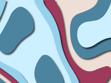 kağıt ile 3D arka plan şekilleri kesim. Soyut kağıt kitap kapağı için şablon arka plan bölmek. Kağıt arka plan kes. Soyut gerçekçi kağıt dekorasyon tasarımı için