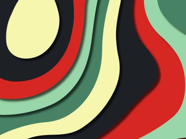 kağıt ile 3D arka plan şekilleri kesim. Soyut kağıt kitap kapağı için şablon arka plan bölmek. Kağıt arka plan kes. Soyut gerçekçi kağıt dekorasyon tasarımı için