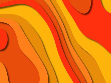 kağıt ile 3D arka plan şekilleri kesim. Soyut kağıt kitap kapağı için şablon arka plan bölmek. Kağıt arka plan kes. Soyut gerçekçi kağıt dekorasyon tasarımı için