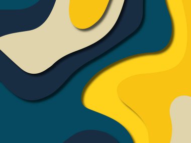 kağıt ile 3D arka plan şekilleri kesim. Soyut kağıt kitap kapağı için şablon arka plan bölmek. Kağıt arka plan kes. Soyut gerçekçi kağıt dekorasyon tasarımı için