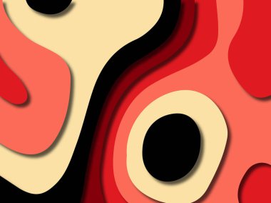 kağıt ile 3D arka plan şekilleri kesim. Soyut kağıt kitap kapağı için şablon arka plan bölmek. Kağıt arka plan kes. Soyut gerçekçi kağıt dekorasyon tasarımı için