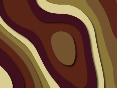 kağıt ile 3D arka plan şekilleri kesim. Soyut kağıt kitap kapağı için şablon arka plan bölmek. Kağıt arka plan kes. Soyut gerçekçi kağıt dekorasyon tasarımı için