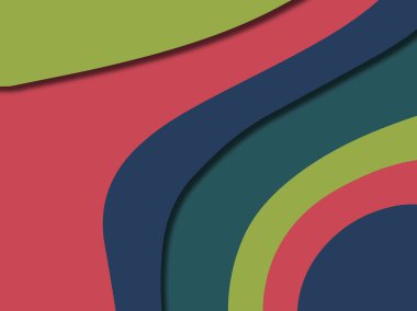 kağıt ile 3D arka plan şekilleri kesim. Soyut kağıt kitap kapağı için şablon arka plan bölmek. Kağıt arka plan kes. Soyut gerçekçi kağıt dekorasyon tasarımı için