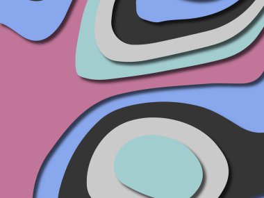 kağıt ile 3D arka plan şekilleri kesim. Soyut kağıt kitap kapağı için şablon arka plan bölmek. Kağıt arka plan kes. Soyut gerçekçi kağıt dekorasyon tasarımı için