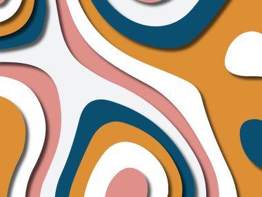 kağıt ile 3D arka plan şekilleri kesim. Soyut kağıt kitap kapağı için şablon arka plan bölmek. Kağıt arka plan kes. Soyut gerçekçi kağıt dekorasyon tasarımı için