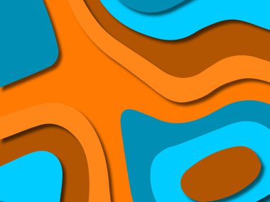 kağıt ile 3D arka plan şekilleri kesim. Soyut kağıt kitap kapağı için şablon arka plan bölmek. Kağıt arka plan kes. Soyut gerçekçi kağıt dekorasyon tasarımı için