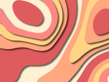 kağıt ile 3D arka plan şekilleri kesim. Soyut kağıt kitap kapağı için şablon arka plan bölmek. Kağıt arka plan kes. Soyut gerçekçi kağıt dekorasyon tasarımı için