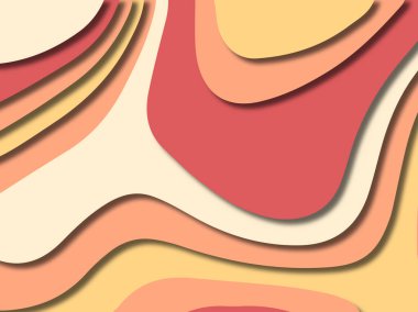 kağıt ile 3D arka plan şekilleri kesim. Soyut kağıt kitap kapağı için şablon arka plan bölmek. Kağıt arka plan kes. Soyut gerçekçi kağıt dekorasyon tasarımı için