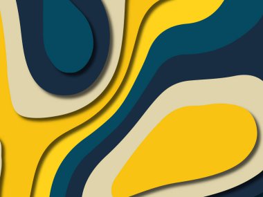 kağıt ile 3D arka plan şekilleri kesim. Soyut kağıt kitap kapağı için şablon arka plan bölmek. Kağıt arka plan kes. Soyut gerçekçi kağıt dekorasyon tasarımı için