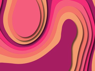 kağıt ile 3D arka plan şekilleri kesim. Soyut kağıt kitap kapağı için şablon arka plan bölmek. Kağıt arka plan kes. Soyut gerçekçi kağıt dekorasyon tasarımı için