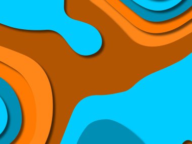 kağıt ile 3D arka plan şekilleri kesim. Soyut kağıt kitap kapağı için şablon arka plan bölmek. Kağıt arka plan kes. Soyut gerçekçi kağıt dekorasyon tasarımı için