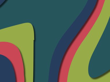 kağıt ile 3D arka plan şekilleri kesim. Soyut kağıt kitap kapağı için şablon arka plan bölmek. Kağıt arka plan kes. Soyut gerçekçi kağıt dekorasyon tasarımı için