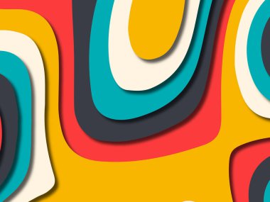 kağıt ile 3D arka plan şekilleri kesim. Soyut kağıt kitap kapağı için şablon arka plan bölmek. Kağıt arka plan kes. Soyut gerçekçi kağıt dekorasyon tasarımı için