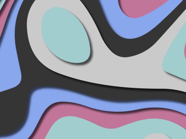 kağıt ile 3D arka plan şekilleri kesim. Soyut kağıt kitap kapağı için şablon arka plan bölmek. Kağıt arka plan kes. Soyut gerçekçi kağıt dekorasyon tasarımı için