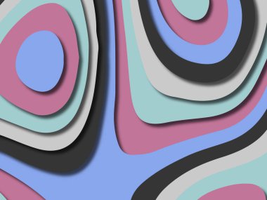 kağıt ile 3D arka plan şekilleri kesim. Soyut kağıt kitap kapağı için şablon arka plan bölmek. Kağıt arka plan kes. Soyut gerçekçi kağıt dekorasyon tasarımı için