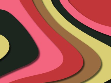 kağıt ile 3D arka plan şekilleri kesim. Soyut kağıt kitap kapağı için şablon arka plan bölmek. Kağıt arka plan kes. Soyut gerçekçi kağıt dekorasyon tasarımı için