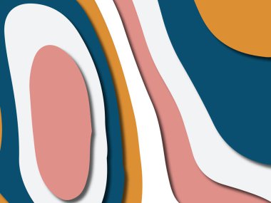 kağıt ile 3D arka plan şekilleri kesim. Soyut kağıt kitap kapağı için şablon arka plan bölmek. Kağıt arka plan kes. Soyut gerçekçi kağıt dekorasyon tasarımı için