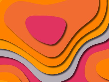 kağıt ile 3D arka plan şekilleri kesim. Soyut kağıt kitap kapağı için şablon arka plan bölmek. Kağıt arka plan kes. Soyut gerçekçi kağıt dekorasyon tasarımı için