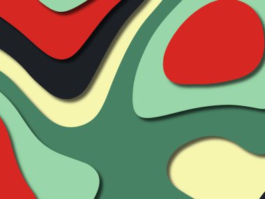 kağıt ile 3D arka plan şekilleri kesim. Soyut kağıt kitap kapağı için şablon arka plan bölmek. Kağıt arka plan kes. Soyut gerçekçi kağıt dekorasyon tasarımı için