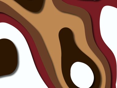 kağıt ile 3D arka plan şekilleri kesim. Soyut kağıt kitap kapağı için şablon arka plan bölmek. Kağıt arka plan kes. Soyut gerçekçi kağıt dekorasyon tasarımı için