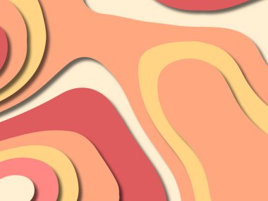 kağıt ile 3D arka plan şekilleri kesim. Soyut kağıt kitap kapağı için şablon arka plan bölmek. Kağıt arka plan kes. Soyut gerçekçi kağıt dekorasyon tasarımı için