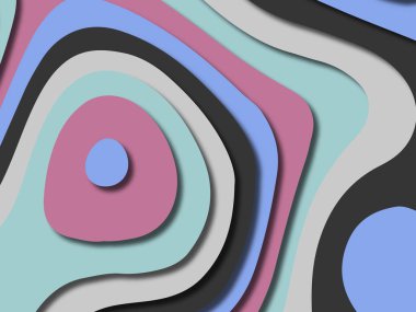 kağıt ile 3D arka plan şekilleri kesim. Soyut kağıt kitap kapağı için şablon arka plan bölmek. Kağıt arka plan kes. Soyut gerçekçi kağıt dekorasyon tasarımı için