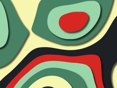 kağıt ile 3D arka plan şekilleri kesim. Soyut kağıt kitap kapağı için şablon arka plan bölmek. Kağıt arka plan kes. Soyut gerçekçi kağıt dekorasyon tasarımı için