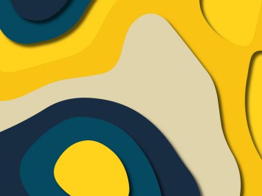 kağıt ile 3D arka plan şekilleri kesim. Soyut kağıt kitap kapağı için şablon arka plan bölmek. Kağıt arka plan kes. Soyut gerçekçi kağıt dekorasyon tasarımı için