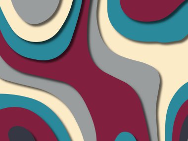 kağıt ile 3D arka plan şekilleri kesim. Soyut kağıt kitap kapağı için şablon arka plan bölmek. Kağıt arka plan kes. Soyut gerçekçi kağıt dekorasyon tasarımı için