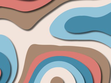 kağıt ile 3D arka plan şekilleri kesim. Soyut kağıt kitap kapağı için şablon arka plan bölmek. Kağıt arka plan kes. Soyut gerçekçi kağıt dekorasyon tasarımı için