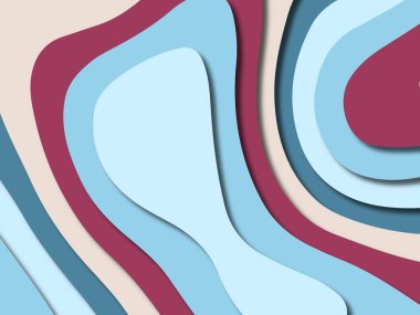 kağıt ile 3D arka plan şekilleri kesim. Soyut kağıt kitap kapağı için şablon arka plan bölmek. Kağıt arka plan kes. Soyut gerçekçi kağıt dekorasyon tasarımı için