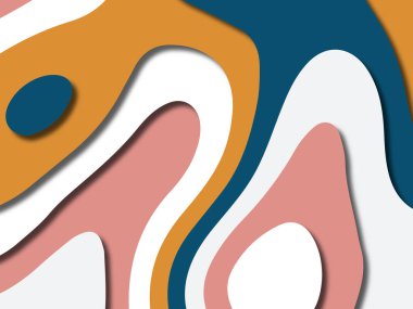 kağıt ile 3D arka plan şekilleri kesim. Soyut kağıt kitap kapağı için şablon arka plan bölmek. Kağıt arka plan kes. Soyut gerçekçi kağıt dekorasyon tasarımı için