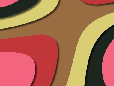 kağıt ile 3D arka plan şekilleri kesim. Soyut kağıt kitap kapağı için şablon arka plan bölmek. Kağıt arka plan kes. Soyut gerçekçi kağıt dekorasyon tasarımı için