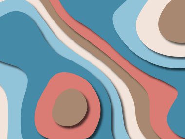 kağıt ile 3D arka plan şekilleri kesim. Soyut kağıt kitap kapağı için şablon arka plan bölmek. Kağıt arka plan kes. Soyut gerçekçi kağıt dekorasyon tasarımı için