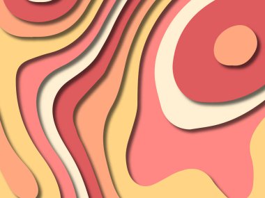 kağıt ile 3D arka plan şekilleri kesim. Soyut kağıt kitap kapağı için şablon arka plan bölmek. Kağıt arka plan kes. Soyut gerçekçi kağıt dekorasyon tasarımı için