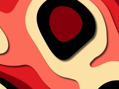 kağıt ile 3D arka plan şekilleri kesim. Soyut kağıt kitap kapağı için şablon arka plan bölmek. Kağıt arka plan kes. Soyut gerçekçi kağıt dekorasyon tasarımı için