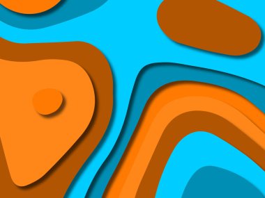 kağıt ile 3D arka plan şekilleri kesim. Soyut kağıt kitap kapağı için şablon arka plan bölmek. Kağıt arka plan kes. Soyut gerçekçi kağıt dekorasyon tasarımı için