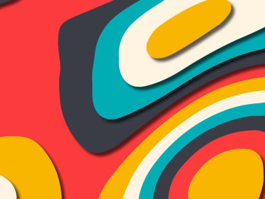 kağıt ile 3D arka plan şekilleri kesim. Soyut kağıt kitap kapağı için şablon arka plan bölmek. Kağıt arka plan kes. Soyut gerçekçi kağıt dekorasyon tasarımı için