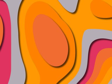 kağıt ile 3D arka plan şekilleri kesim. Soyut kağıt kitap kapağı için şablon arka plan bölmek. Kağıt arka plan kes. Soyut gerçekçi kağıt dekorasyon tasarımı için