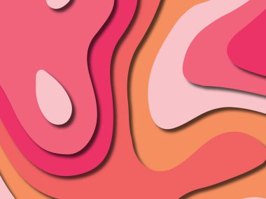 kağıt ile 3D arka plan şekilleri kesim. Soyut kağıt kitap kapağı için şablon arka plan bölmek. Kağıt arka plan kes. Soyut gerçekçi kağıt dekorasyon tasarımı için