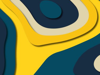 kağıt ile 3D arka plan şekilleri kesim. Soyut kağıt kitap kapağı için şablon arka plan bölmek. Kağıt arka plan kes. Soyut gerçekçi kağıt dekorasyon tasarımı için