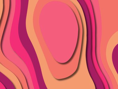 kağıt ile 3D arka plan şekilleri kesim. Soyut kağıt kitap kapağı için şablon arka plan bölmek. Kağıt arka plan kes. Soyut gerçekçi kağıt dekorasyon tasarımı için