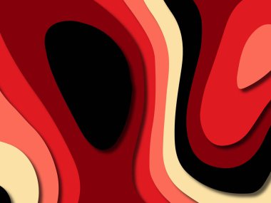 kağıt ile 3D arka plan şekilleri kesim. Soyut kağıt kitap kapağı için şablon arka plan bölmek. Kağıt arka plan kes. Soyut gerçekçi kağıt dekorasyon tasarımı için