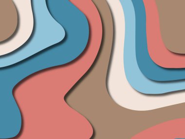 kağıt ile 3D arka plan şekilleri kesim. Soyut kağıt kitap kapağı için şablon arka plan bölmek. Kağıt arka plan kes. Soyut gerçekçi kağıt dekorasyon tasarımı için